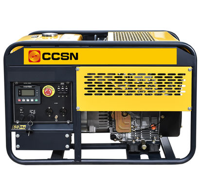 इलेक्ट्रिक स्टार्ट पोर्टेबल पावर स्टेशन जनरेटर 6.25KVA रेटेड पावर 130Kg शुद्ध वजन